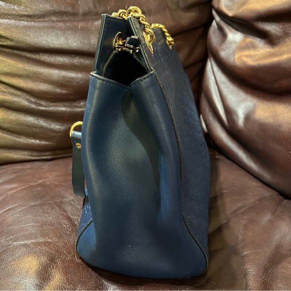 Gucci soft signature tote bag blue pre-owned - Picture 3 of 14